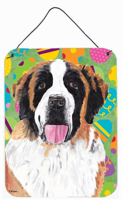 Saint Bernard Easter Eggtravaganza Aluminium Metal Wall or Door Hanging Prints