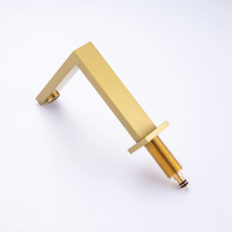 8 inch Widespread Bathroom Faucet Matte Black Bathroom Faucets for Sink 3 Hole Brass 2 Handle Lavatory Square Faucet Modern rv Bathroom Faucets