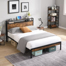 Platform Bed Frame With Wooden Headboard And Footboard, USB Liner by Unique Piece Furniture