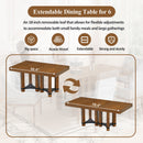 Topmax - 7 Piece Rustic Extendable Dining Table Set With Removable Leaf, 2 Arm Chairs And 4 Armless Chairs by HouseOfZazla