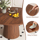 47 Inch Round MDF Dining Table for 4, Modern Farmhouse Style by HouseOfZazla