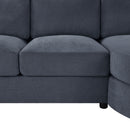 Modern L-Shaped Sectional Sofa With Curved Chaise, USB Ports, And Side Storage Pockets by HouseOfZazla