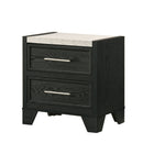 2 Drawers Nightstand - Black / White by HouseOfZazla