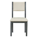 5-Piece Retro Functional Dining Set, 1 Extendable Table with a 16-inch Leaf and 4 Upholstered Chairs for Dining Room and Kitchen (Gray)