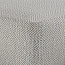 Nate Square Pouf Patterned Grey Melange