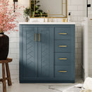Bathroom Vanity With Sink, Storage Cabinet, Freestanding Set With 3 Drawers & Soft Closing Doors by Unique Piece Furniture