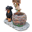 Puppy Dog Solar Planter Outdoor Statue by HouseOfZazla
