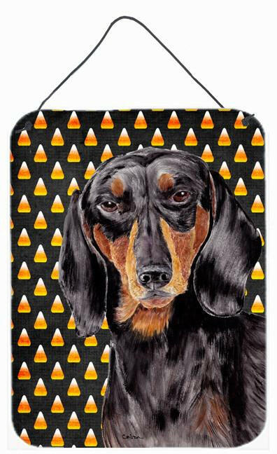 Dachshund Candy Corn Halloween Portrait Wall or Door Hanging Prints