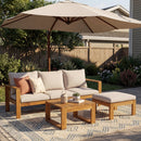 Outdoor 3pcs Acacia Sectional Patio Sofa Set