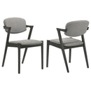 Modern Dining Chair And Zigzag Arm Design (Set of 2)