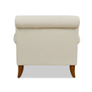 Alana 38' Lawson Accent Arm Chair Metal Casters, Light Beige Linen