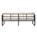 Outdoor 4-Piece Acacia Wood and Metal Patio Sofa Set by HouseOfZazla