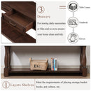 63inch Long Wood Console Table with 3 Drawers and 1 Bottom Shelf for Entryway Hallway Easy Assembly Extra-thick Sofa Table(Light Espresso)