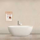 Small Size Stone Resin Solid Surface Oval Shape Freestanding Bathtub For The Bathroom - Matte White by HouseOfZazla
