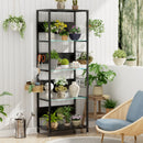 4 Tier Display Shelf With RGB Lights, LED Lighted Curio Cabinet With Adjustable Storage Box & Hooks - Black by HouseOfZazla