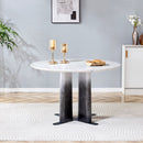 Round Dining Table With Cross Base, Modern Home Furniture by HouseOfZazla