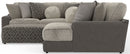 Canyon - 4 Piece Sectional With Cuddler Seat Cushions, Included Accent Pillows And Cocktail Ottoman (Right Side Facing Chaise) - Umber