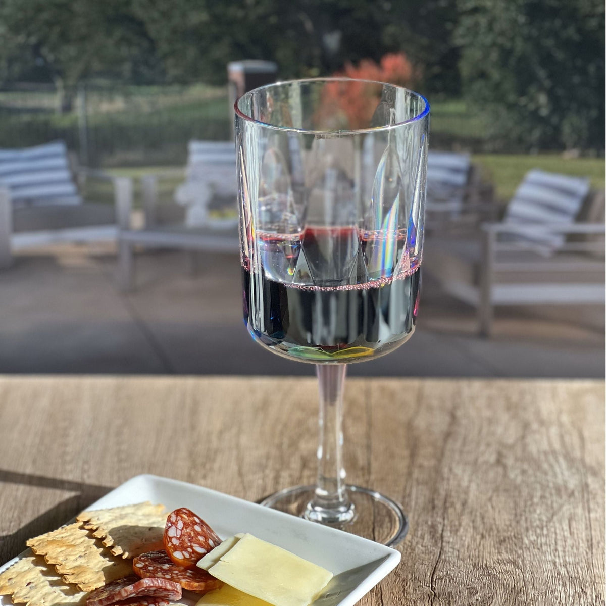 Leadingware Rainbow Diamond Plastic Wine Glasses (Set of 4), Unbreakable Bpa Free Acrylic, 16Oz - Clear, photo 9 of 9