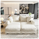 Deep Seat Convertible Sofa With Soft Pillows And Ottomans by HouseOfZazla