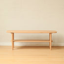 Center table Low Table 100% solid wood Top plate Desk Coffee table Width 100 x Depth 40 x Height 42 cm Study desk Work from home Easy to assemble Natural wood with storage shelf Natural writing desk