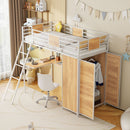Loft Bed With L Shape Desk And Wardrobe