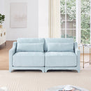 Elegant Sofa With Ergonomic Design And Lumbar Pillows by HouseOfZazla
