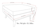 Owen - Square Coffee Table Storage Ottoman - Distressed Black by HouseOfZazla