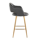 Margarite - Contemporary Fixed Height Counter Stool With Footrest (Set of 2) With Square by HouseOfZazla