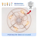 20" Flower Style Iron Ceiling Fan With Remote Control by HouseOfZazla