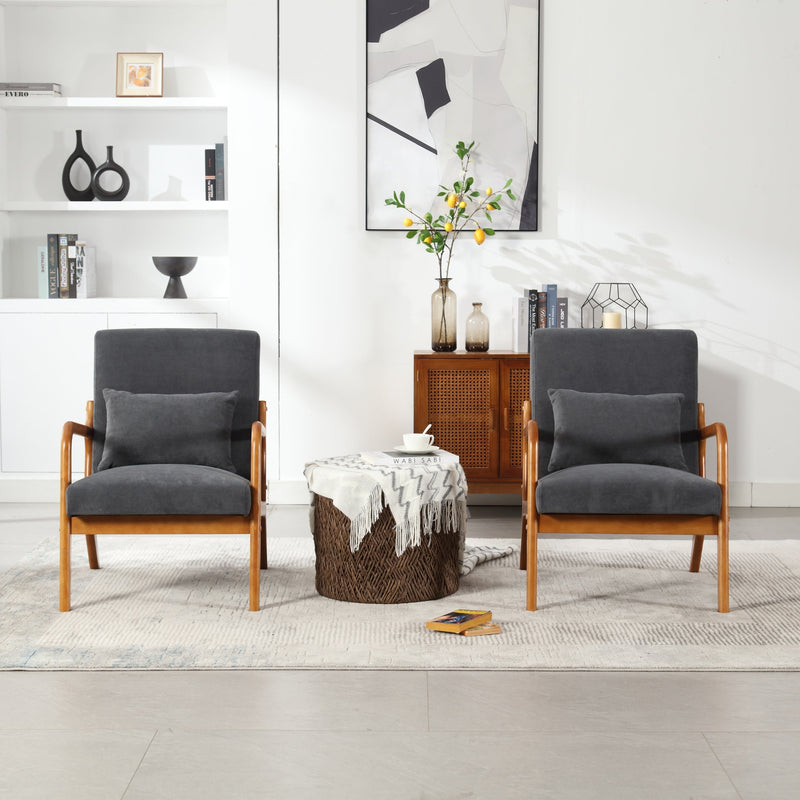 Walker Edison | Modern Accent Chair with One Pillow