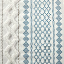 Full/Queen Cotton Printed Duvet Cover Set with Chenille