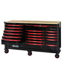 Heavy Duty Tool Cart With 19 Drawers, Tools Not Included, Mobile Storage For Workshop Or Laboratory - Black / Red by HouseOfZazla