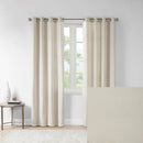 Plaid Rod Pocket and Back Tab Curtain Panel with Fleece Lining Natural 50x84"