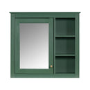 Bathroom Vanity With Medicine Cabinet, Royal Mirror Cabinet, Modern Bathroom Storage Cabinet With 2 Soft Closing Doors And 4 Drawers by HouseOfZazla