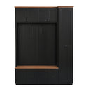 Entryway Hall Tree With Storage Bench, Coat Rack Shoe Bench With Cabinets