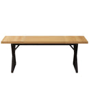 Rectangular Dining Table With X Trestle Metal Legs