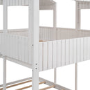 Bunk Bed With Roof, Window, Guardrail, Ladder by Unique Piece Furniture