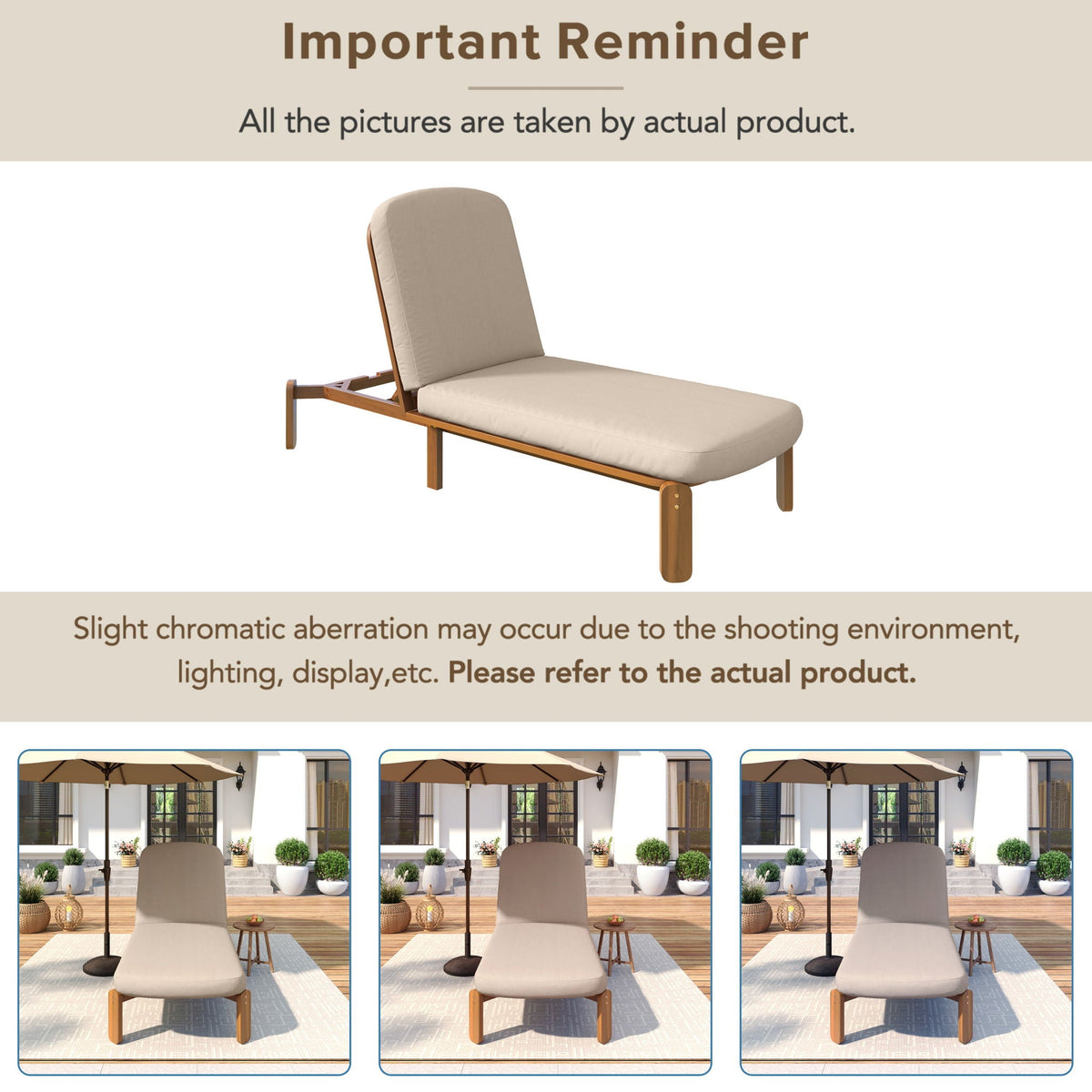 Outdoor Chaise Lounge With Adjustable Backrest, photo 38 of 40