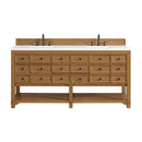 James Martin Malibu 72" Double Bathroom Vanity, Amber Birch