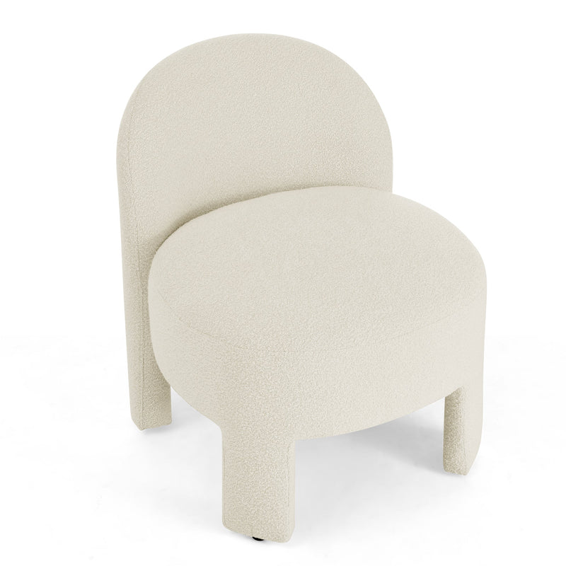 Walker Edison - lounge chair with sof cushion and backrest, need to be assembled, suitable for living room'bedroomldining room---BEIGE(24.5"28.75"28.75")