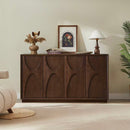 4 Door Accent Cabinet with Solid Wood Carved Doors by HouseOfZazla