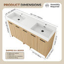 60" Double Sink Bathroom Vanity with Extra-Large Storage by HouseOfZazla