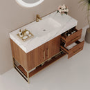 36" Modern Free-Standing Bathroom Vanity with Seamless Ceramic Sink