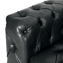 Comfy 3 Seat Sofa with Wooden Legs - Black by HouseOfZazla