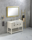 24" L x 19" W with White Sink Vanity Sinks Farmhouse/Apron Front