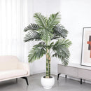 6FT Artificial Golden Cane Palm Tree with Black Pot