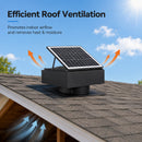 14" Adjustable Square Solar Roof Exhaust Fan, 60W Dual Power Attic Ventilator by HouseOfZazla