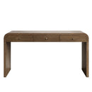 Dark Table with 3-Drawer Storage