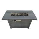 Outdoor Gas Fire Pit Table With Durable Construction And Lid - Gray by HouseOfZazla