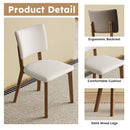 Dining Chair (Set of 2) - White / Deep Walnut by HouseOfZazla